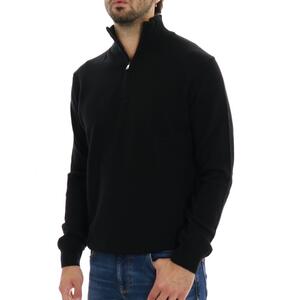 MAGLIA MEZZA ZIP RETOIS NERO